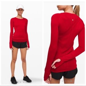 lululemon athletica Tops - Lululemon Swiftly Classic Long Sleeve Dark Red Sz6 lululemon athletica Tops - Lululemon Swiftly Classic Long Sleeve Dark Red Sz6